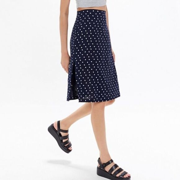 MINKPINK Pip Polka Dot Side-Slit Skirt - Picture 2 of 4